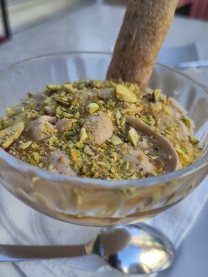 Mousse (sweets) at RistoVegan at Hotel Sylva in Cattolica