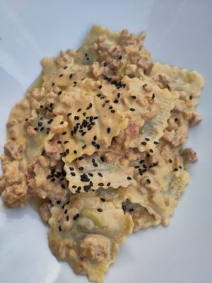 Ravioli 😍 just perfect at RistoVegan at Hotel Sylva in Cattolica