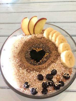 Lots of love put into the smoothie bowls here at Orangy Smoothies in Sayulita