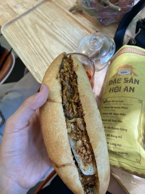 Full of tasty shit!!!!   at Bánh Mì Long Hội in Hanoi