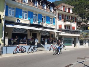 Exterior at The Aarburg Hotel & Café in Unterseen
