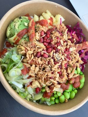 Make your own poke with plant chicken, avocado and much more   at Wiki Wiki Poke in Bratislava