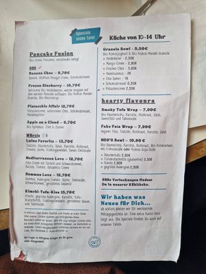 Menu at MEO's Raum für Genuss & Kreatives in Isny Im Allgaeu