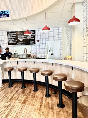 Tony & Pete’s in downtown Dayton - deli in the back where you order food   at Tony & Pete's in Dayton