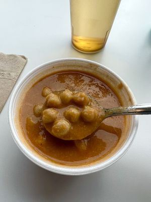 Chickpea harissa soup  at Tony & Pete's in Dayton
