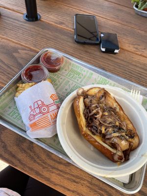 Brat  at Next Level Veggie Grill in Denver