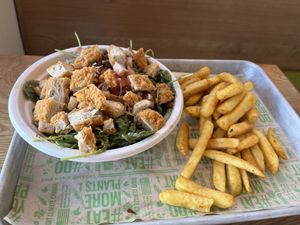 Chicken Caesar salad  at Next Level Veggie Grill in Denver