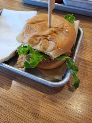 Chicken sandwich at Next Level Veggie Grill in Denver