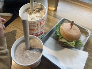 Couldn’t afford 2 meals bc priceyyy but this is what we got  at Next Level Veggie Grill in Denver