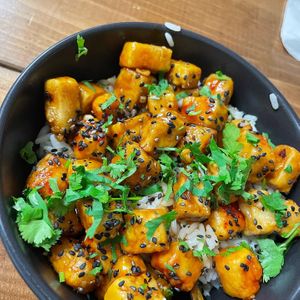 Tofu korean bowl  at Gaia Comida Vegana in La Paz