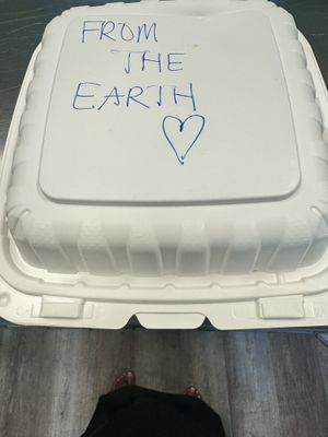 My platter is also charged with a singing bowl.. one of a kind restaurant in my area! Willingboro NJ  at Shokra Soups in Willingboro