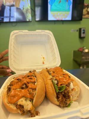 Vegan chicken cheesesteak   at Shokra Soups in Willingboro