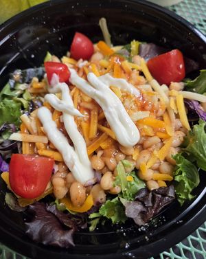 "CHICKEN" is the Navy Beans. This was a bowl. I asked for a honee BBQ but dont think I got that. LOL at Shokra Soups in Willingboro