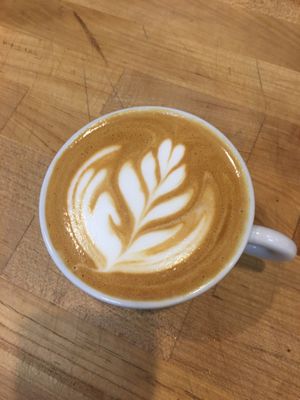 Latte at Aiyaohno Cafe in Vancouver