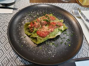 Spinach Cannelloni at Vegan Bistró in Mallorca
