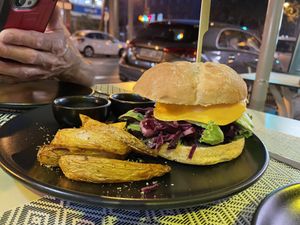 Burger   at Vegan Bistró in Mallorca