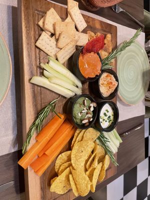 Hummus board  at Vegan Bistró in Mallorca