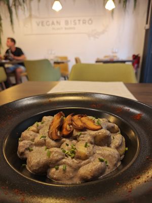 Gnocchi at Vegan Bistró in Mallorca