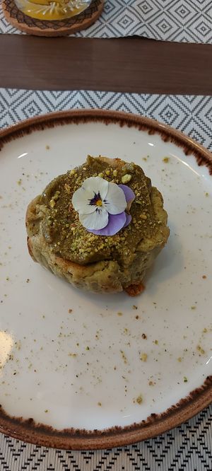 Cheesecake pistacchio at Vegan Bistró in Mallorca