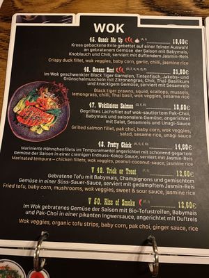 V steht nicht zwingend für vegan oder vegetarisch...  at Wok'n'Joy in Hannover