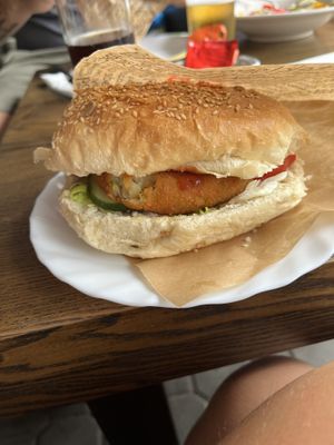 Vegan burger at Milano in Jajce