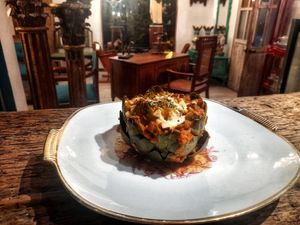 Alcachofa vegana at Los Padmitos in Tumbaco