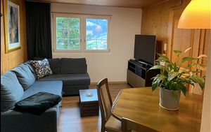 Living room in downstairs apartment at Chalet Chez Teddy in Lenk Im Simmental