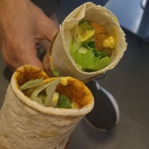 lahmacun  wrap 7€ & falafel wrap 6,50€ at Cigköftem - Graf Adolf in Dusseldorf