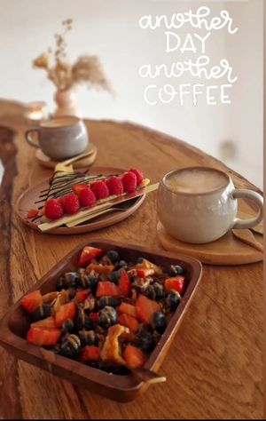 Waffelbowl & Crepe + Kaffee mit Hafermilch :) at Tjorvi‘s in Kiel