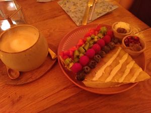 Crépe Libelle with fruits and coconut creme at Tjorvi‘s in Kiel