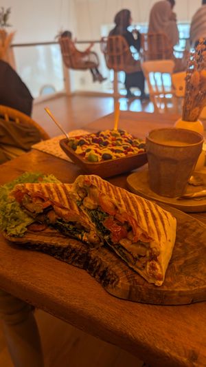 Wrap with grilled vegetables at Tjorvi‘s in Kiel