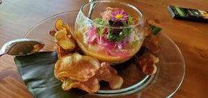 Passion Fruit Ceviche at Gratitud in San Isidro De El General