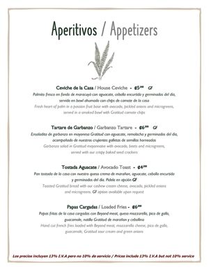 Appetizers 🌱 at Gratitud in San Isidro De El General