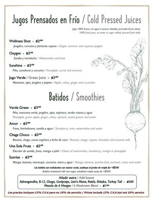 Beverages 🍹 at Gratitud in San Isidro De El General