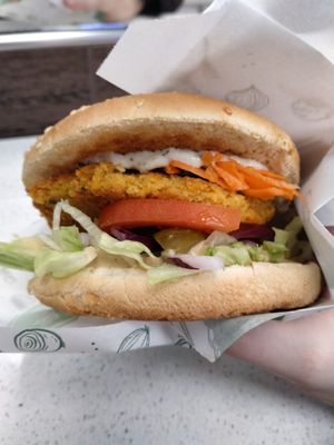Falafel burger at Veganland - Weidengasse in Cologne