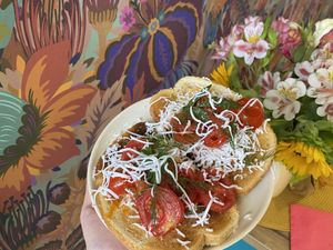 Tomatoes & vegan cheese  at Golden Heart in Varna