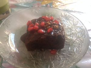 Vegan brownie at Honey and Spice in Pushkar
