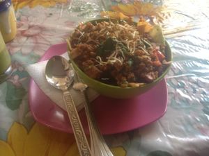 Spaghetti bolognese at Honey and Spice in Pushkar