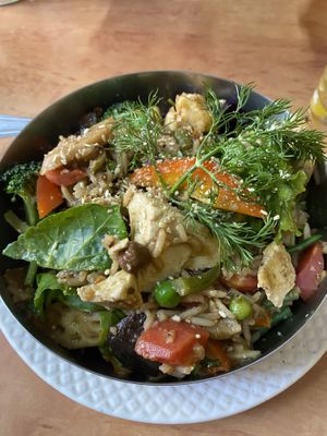 Savoury bowl of green gold  at Honey and Spice in Pushkar