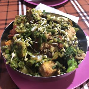 Bowl of Green Gold at Honey and Spice in Pushkar