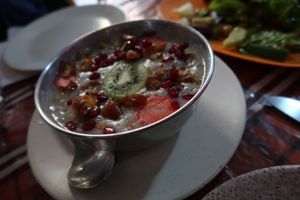 Breakfast porridge  at Honey and Spice in Pushkar