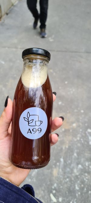coffee infused kombucha at A99 in Budapest
