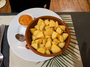Patatas at Can Shelabi Restaurant in Cadaques