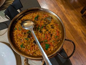 Vegan paella at Can Shelabi Restaurant in Cadaques