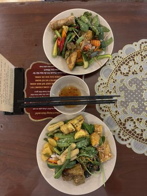 So many tasty veggies! ❤️ at Quan Am Lien Tho in Vung Tau