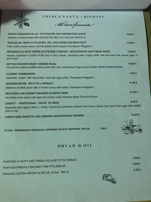 Pasta  at O! live in Gytheio