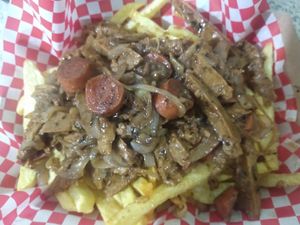 Chorrillanas veganas deliciosas!!! :P at Rupa Veg in La Serena