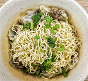 White Wan ton noodles at New Foochow Vegetarian Food in Kuching