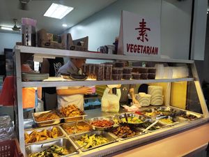 Mixed veggies rice at New Foochow Vegetarian Food in Kuching