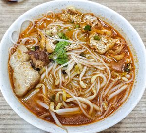 sarawak laksa at New Foochow Vegetarian Food in Kuching